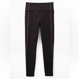 Athleta Rainier High Rise Leggings Black reflective NWT